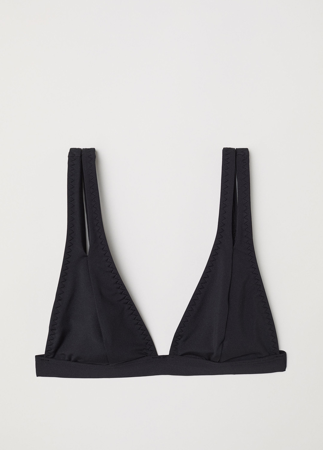 Купальный лиф H&M бикини чёрный пляжный полиамид