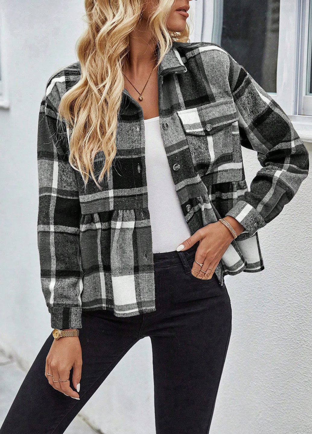 Куртка-рубашка SHEIN (329532809)