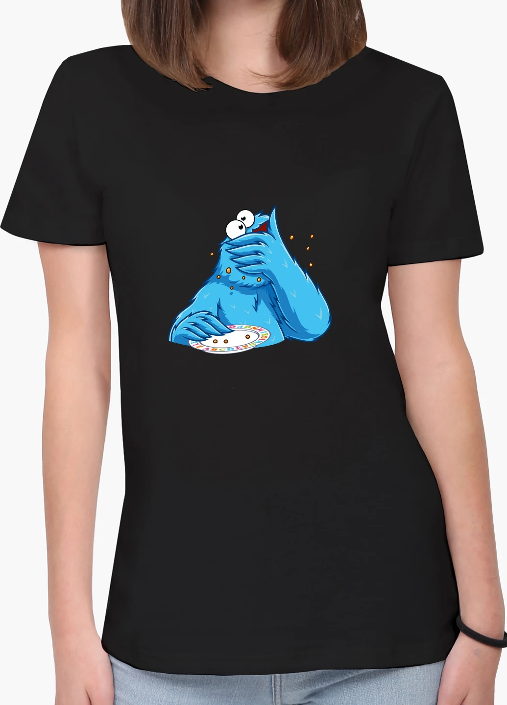 Футболка жіноча Кукі монстр (Cookie monster) (8976-1991) XXL MobiPrint - (227212280)