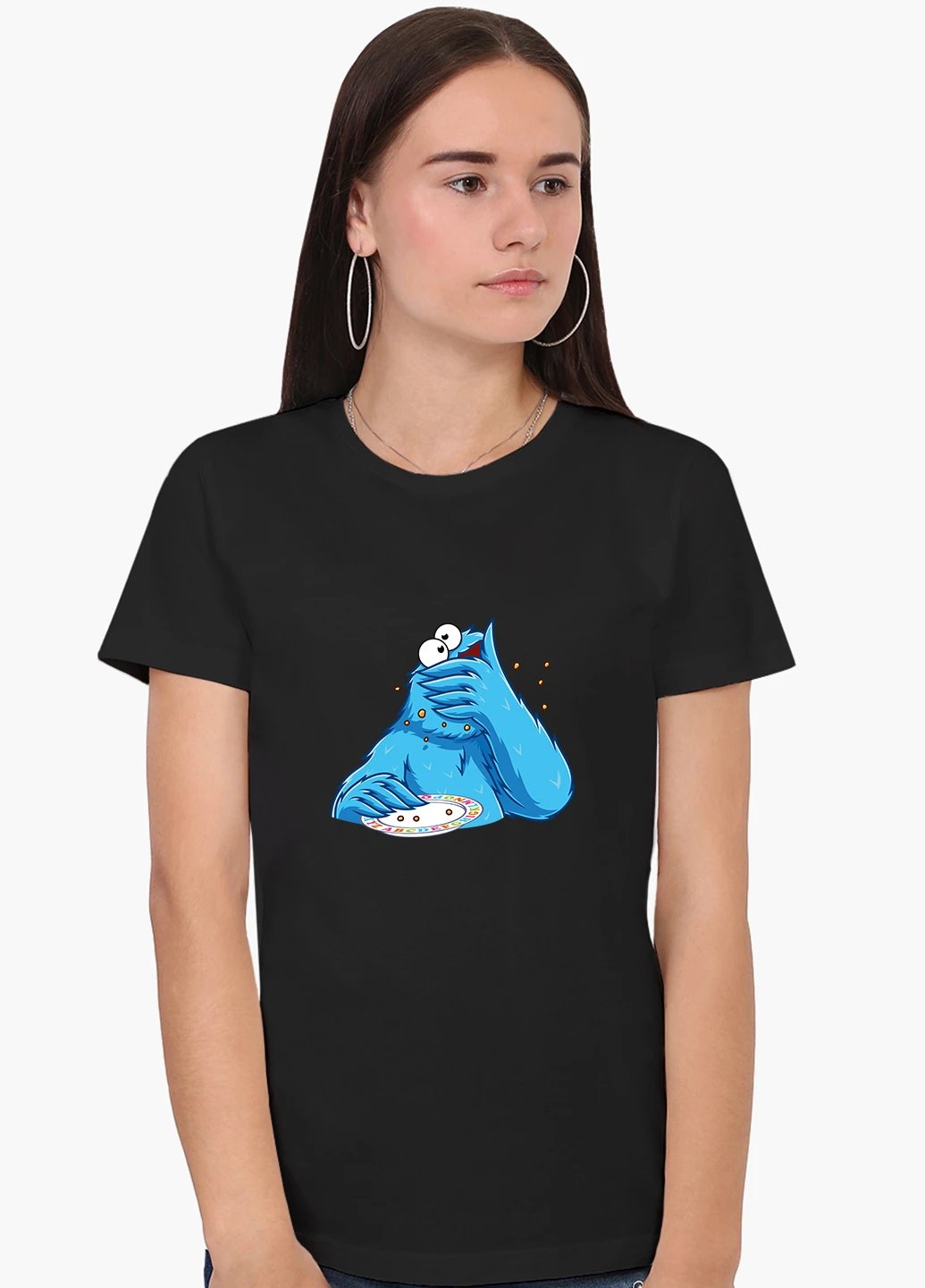 Футболка жіноча Кукі монстр (Cookie monster) (8976-1991) XXL MobiPrint - (227212280)