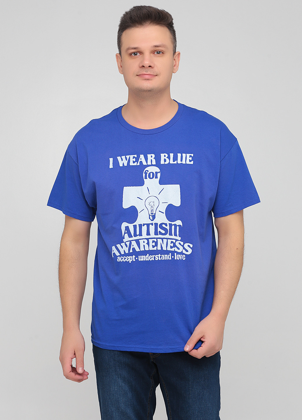 Синяя футболка Hanes