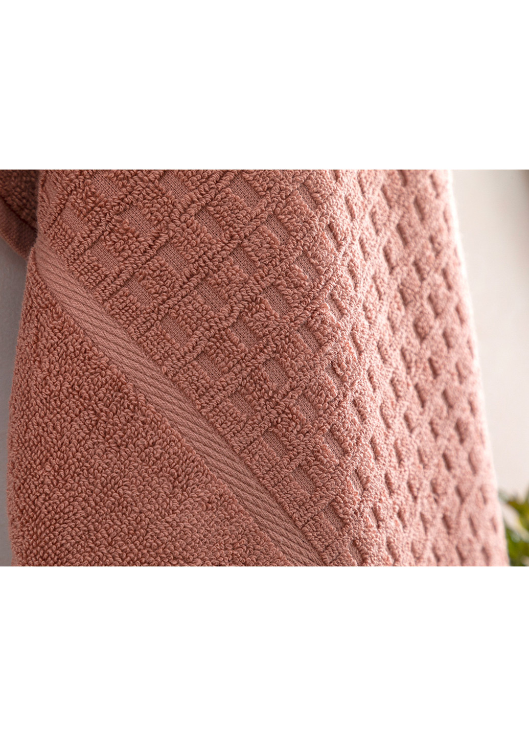 English Home полотенце для лица, 50х70 см однотонный темно-розовый производство - Турция