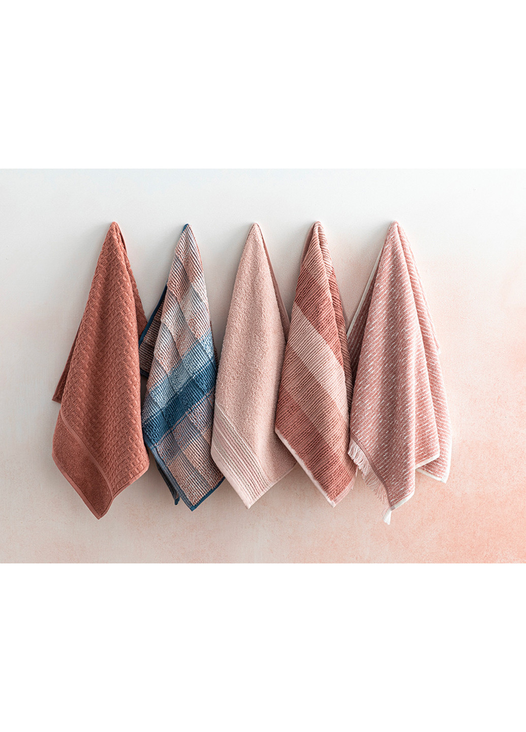 English Home полотенце для лица, 50х70 см однотонный темно-розовый производство - Турция