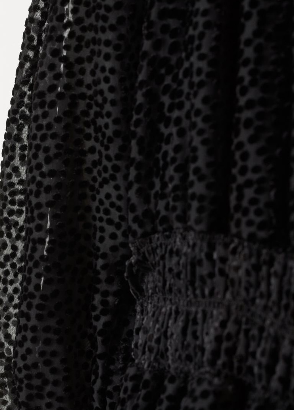 Чорна кежуал сукня кльош H&M в горошок