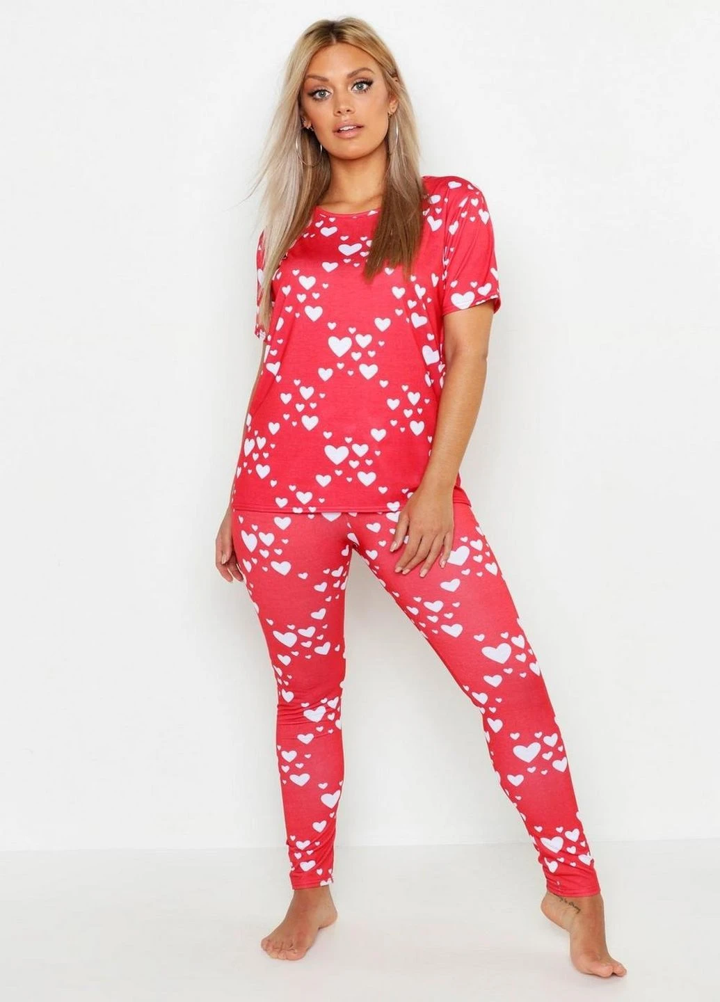 Красная всесезон пижама Boohoo