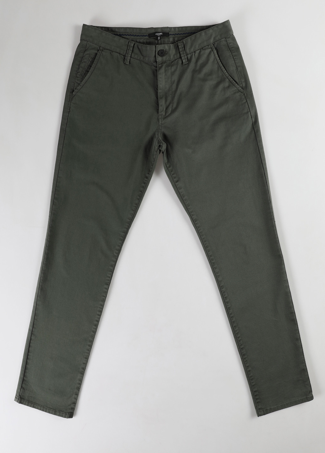 Темно-зеленые кэжуал демисезонные чиносы брюки Colin's