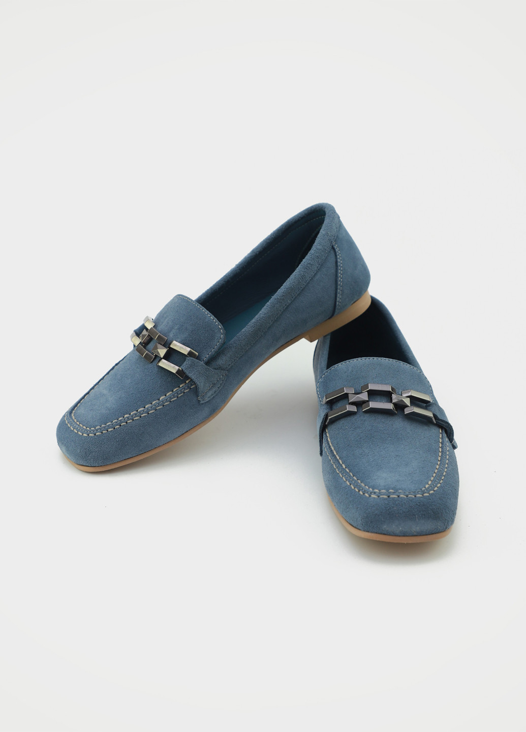 URBAN TRACE Туфли лоферы синий з натуральный велюр, китай — демисезон (329868608)