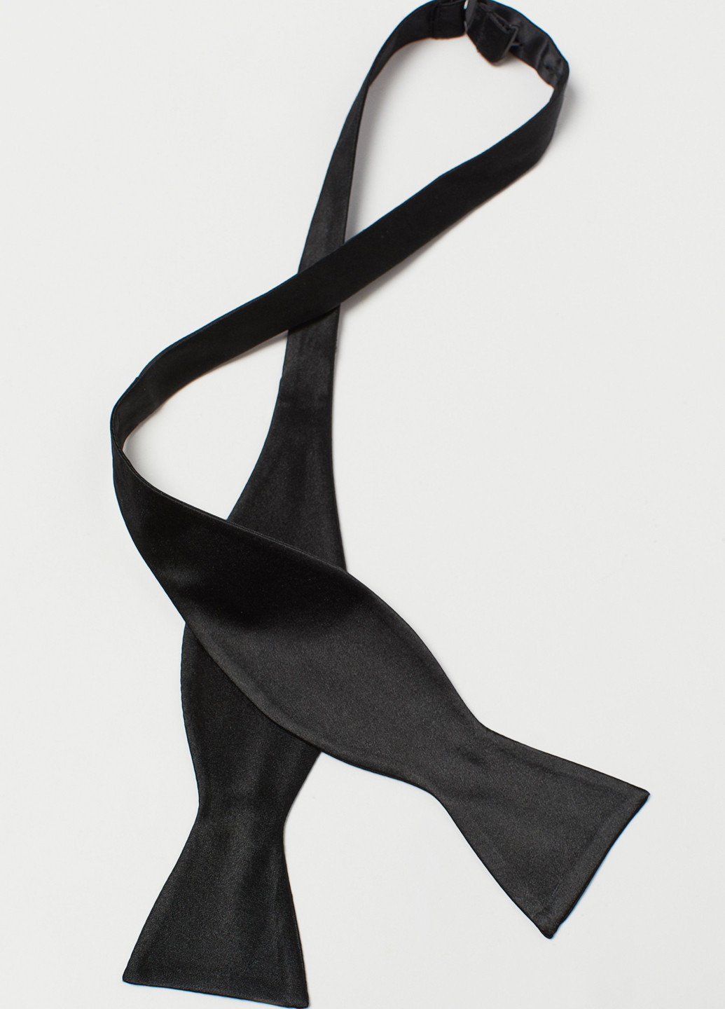 Бабочка H&M стандартный однотонная чёрная шелк