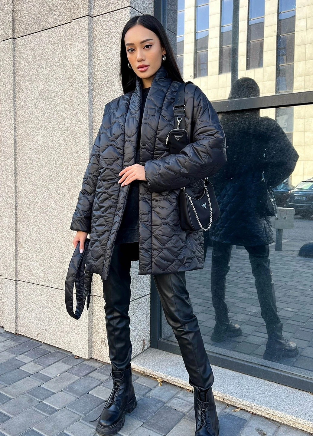 Чорна демісезонна демісезонна куртка Jadone Fashion