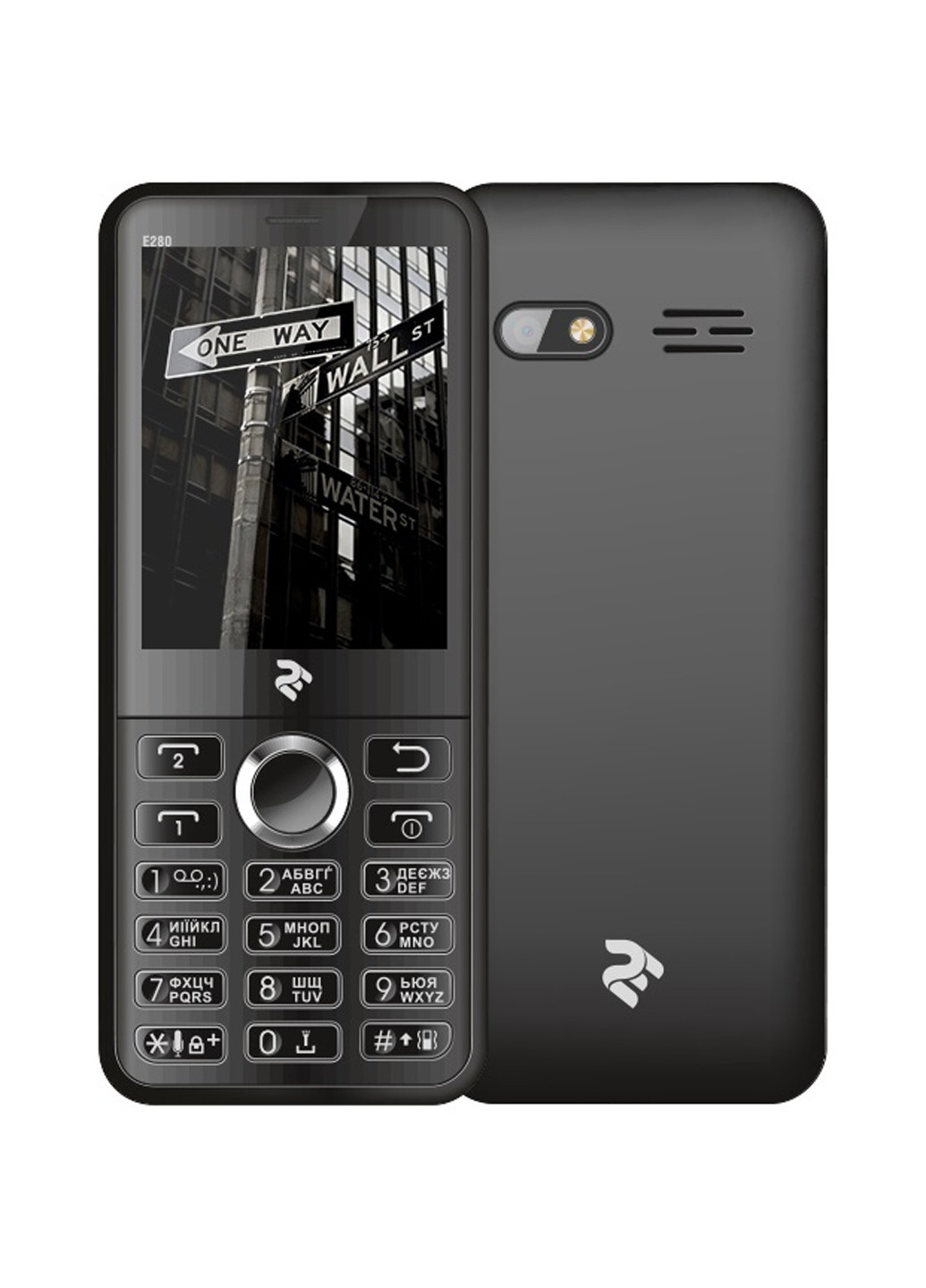 Мобільний телефон (708744071170) 2E 2E E280 2018 DualSim Black чорний