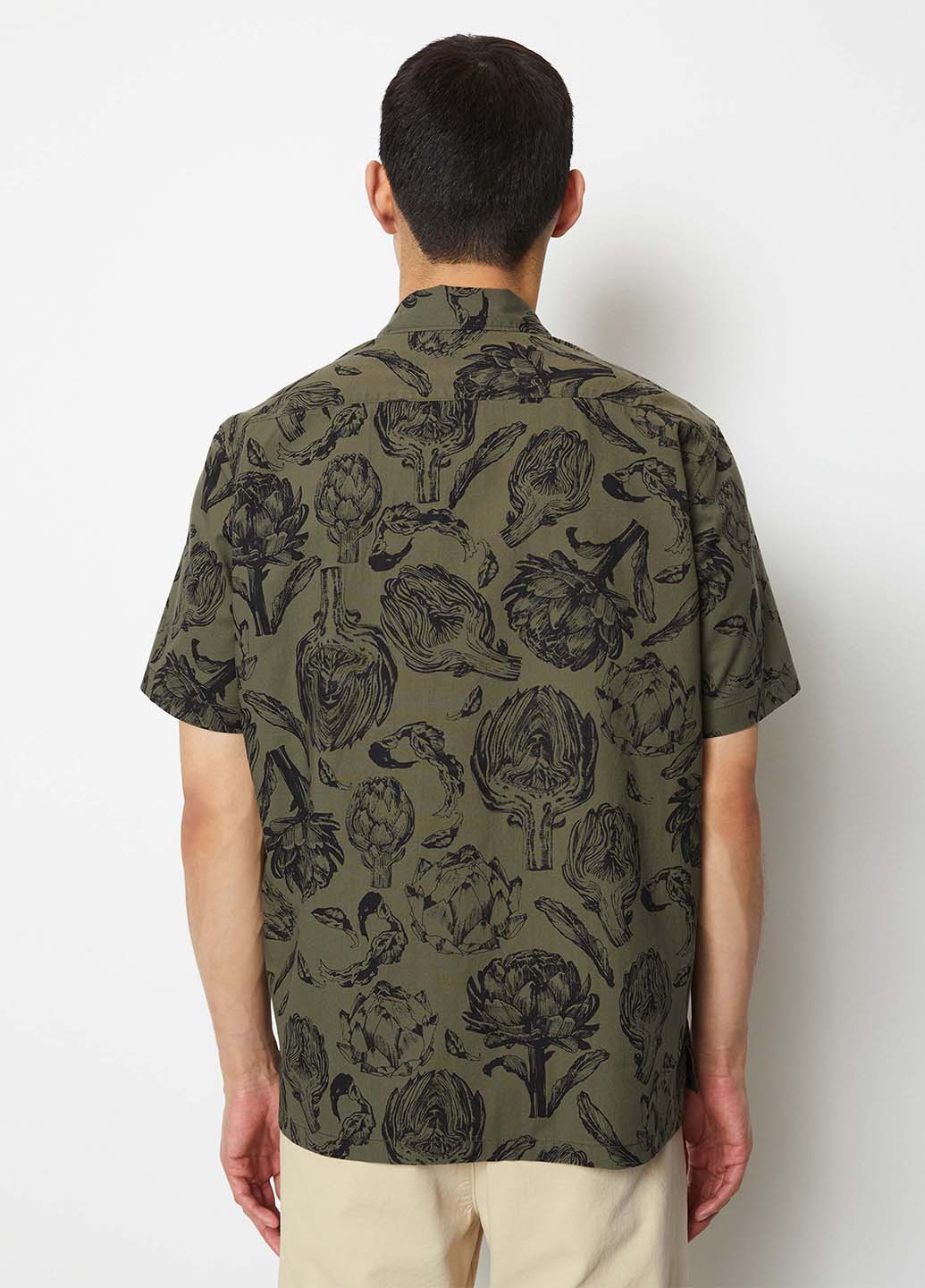 Темно-зеленая кэжуал рубашка с рисунком Marc O'Polo