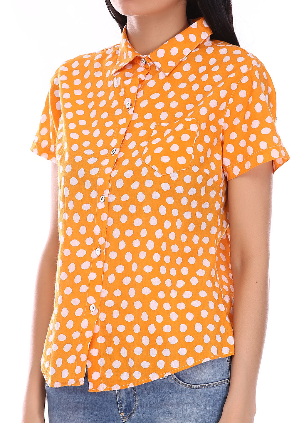 Оранжевая кэжуал рубашка Madoc