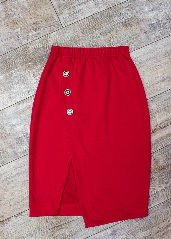 Красная кэжуал однотонная юбка Носи своє