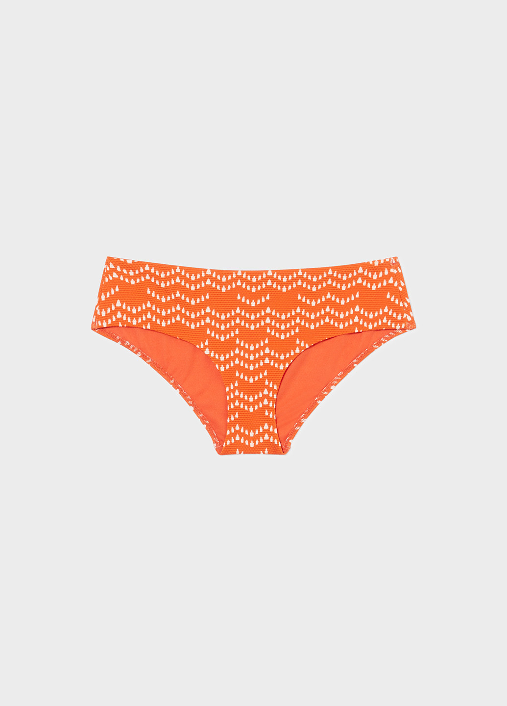 Оранжевые купальные трусики-плавки с абстрактным узором C&A