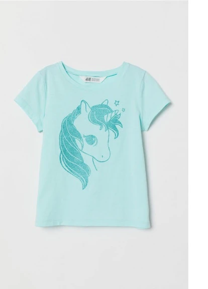 М'ятна літня футболка h & m 5205 92 см м'ятно - зелений H&M