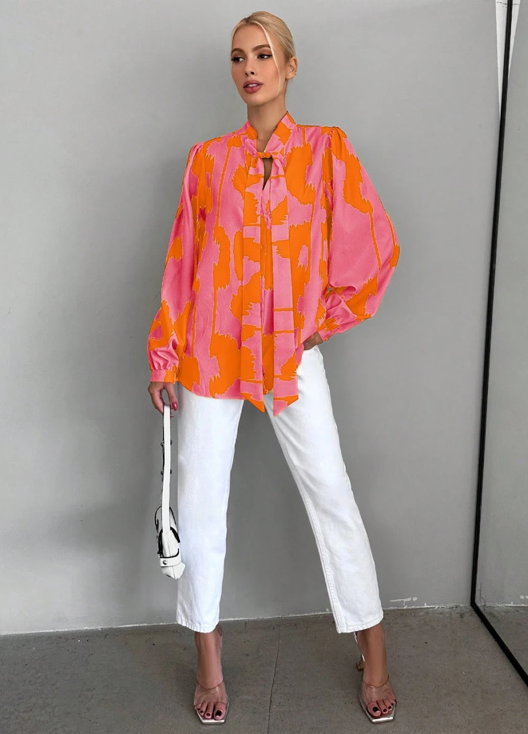 Комбинированная блуза SHEIN