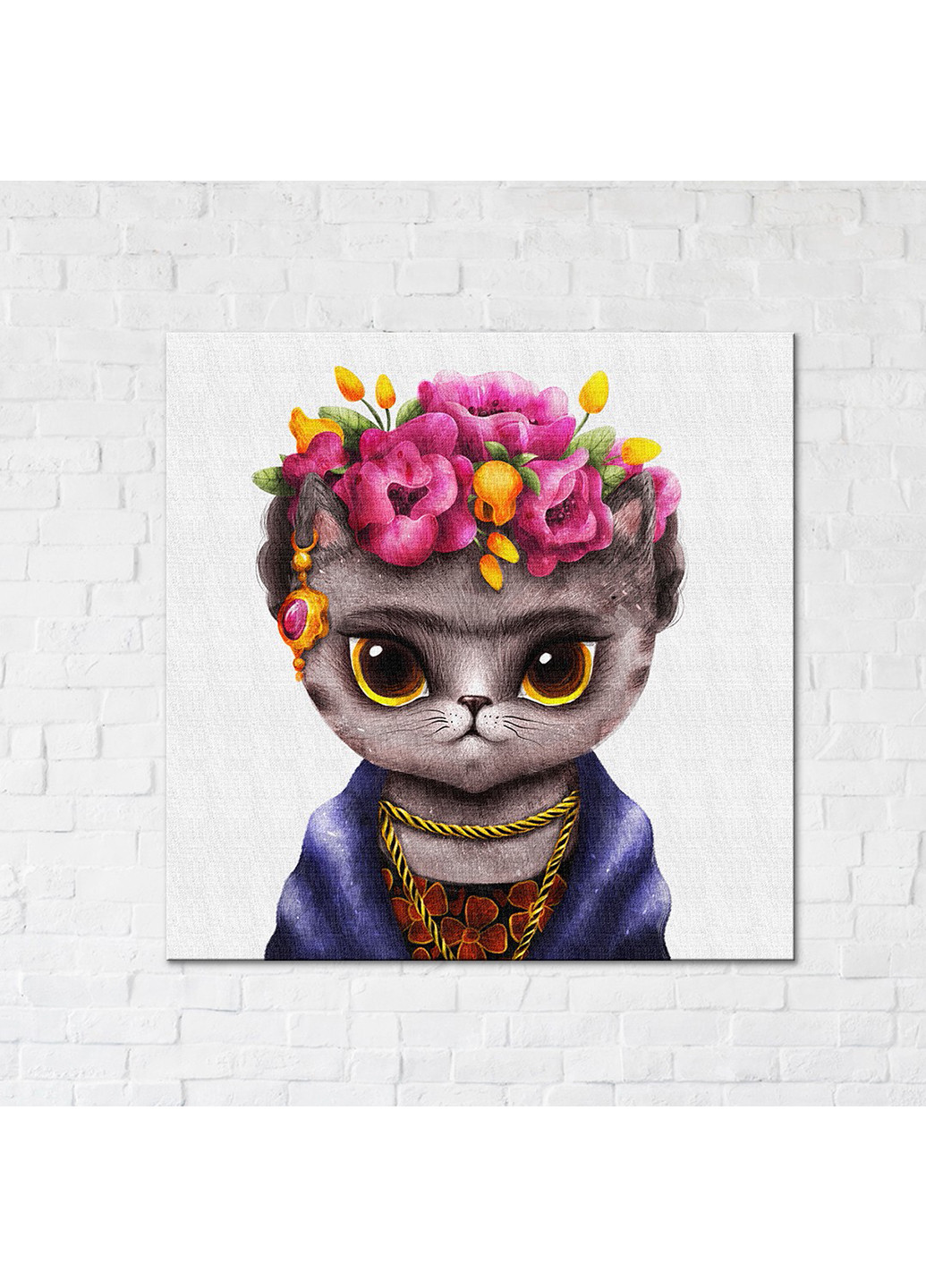 Картина-постер кішка Фріда ©Маріанна Пащук 30х30 см Brushme (254643289)