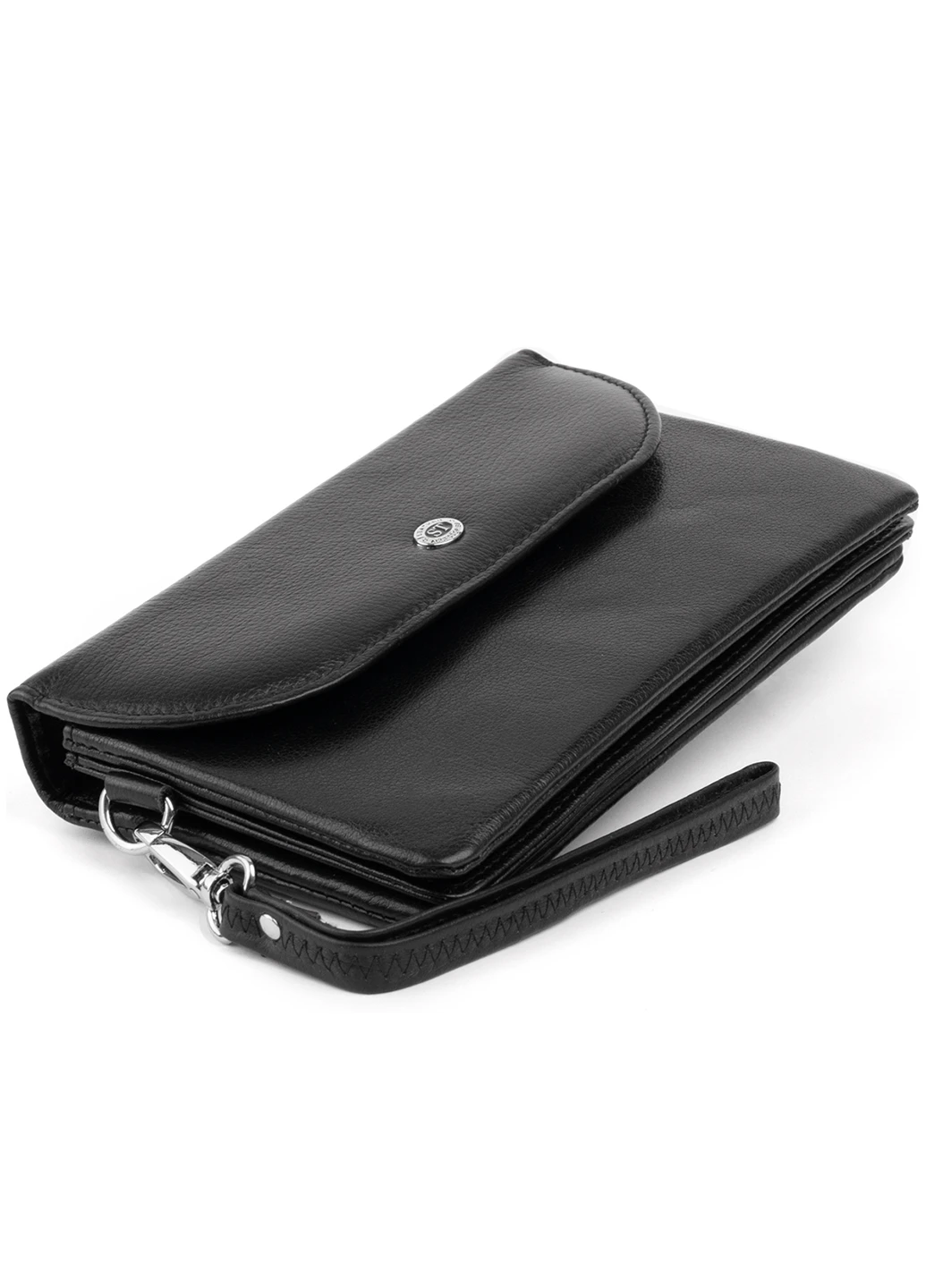 Жіночий шкіряний гаманець-клатч 19х9,5х2,5 см st leather (252414544)