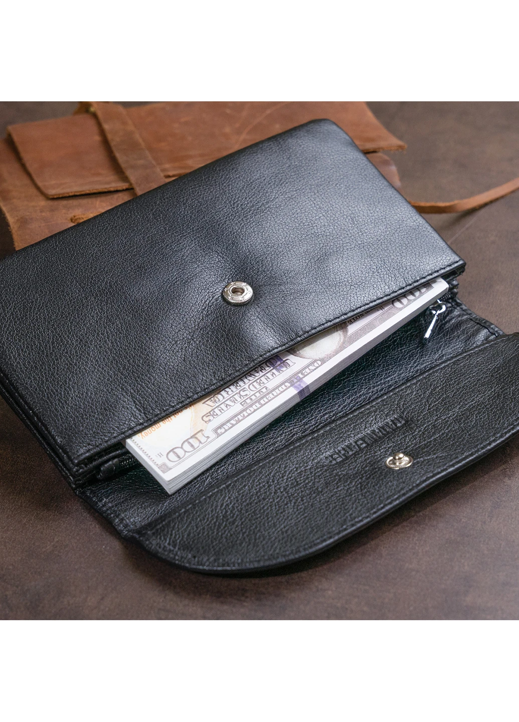 Жіночий шкіряний гаманець-клатч 19х9,5х2,5 см st leather (252414544)
