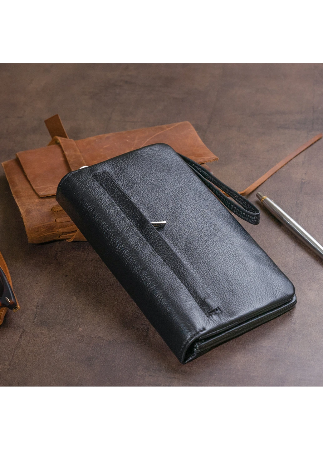 Жіночий шкіряний гаманець-клатч 19х9,5х2,5 см st leather (252414544)