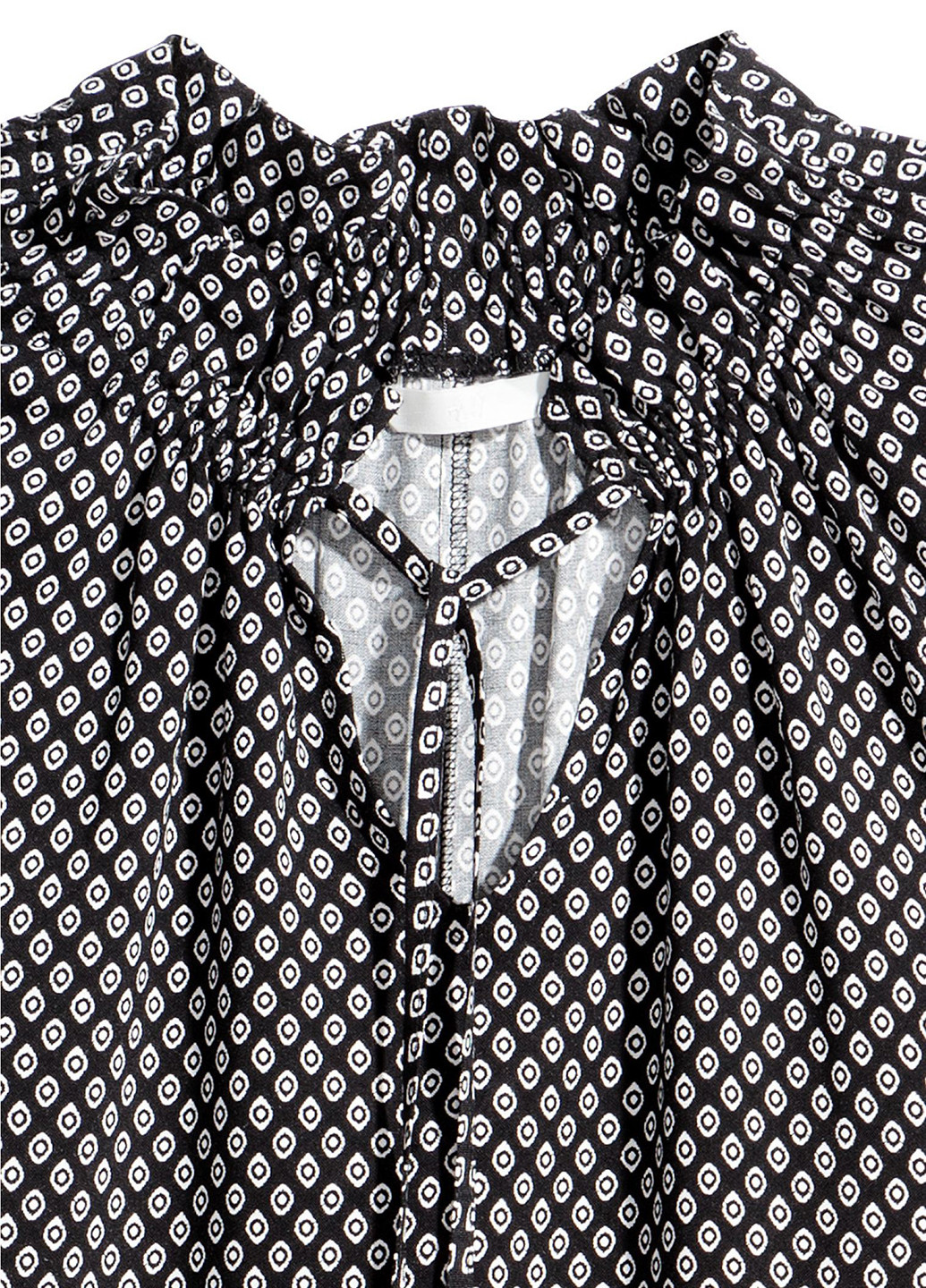 Чорно-білий кежуал плаття, сукня а-силует H&M з геометричним візерунком