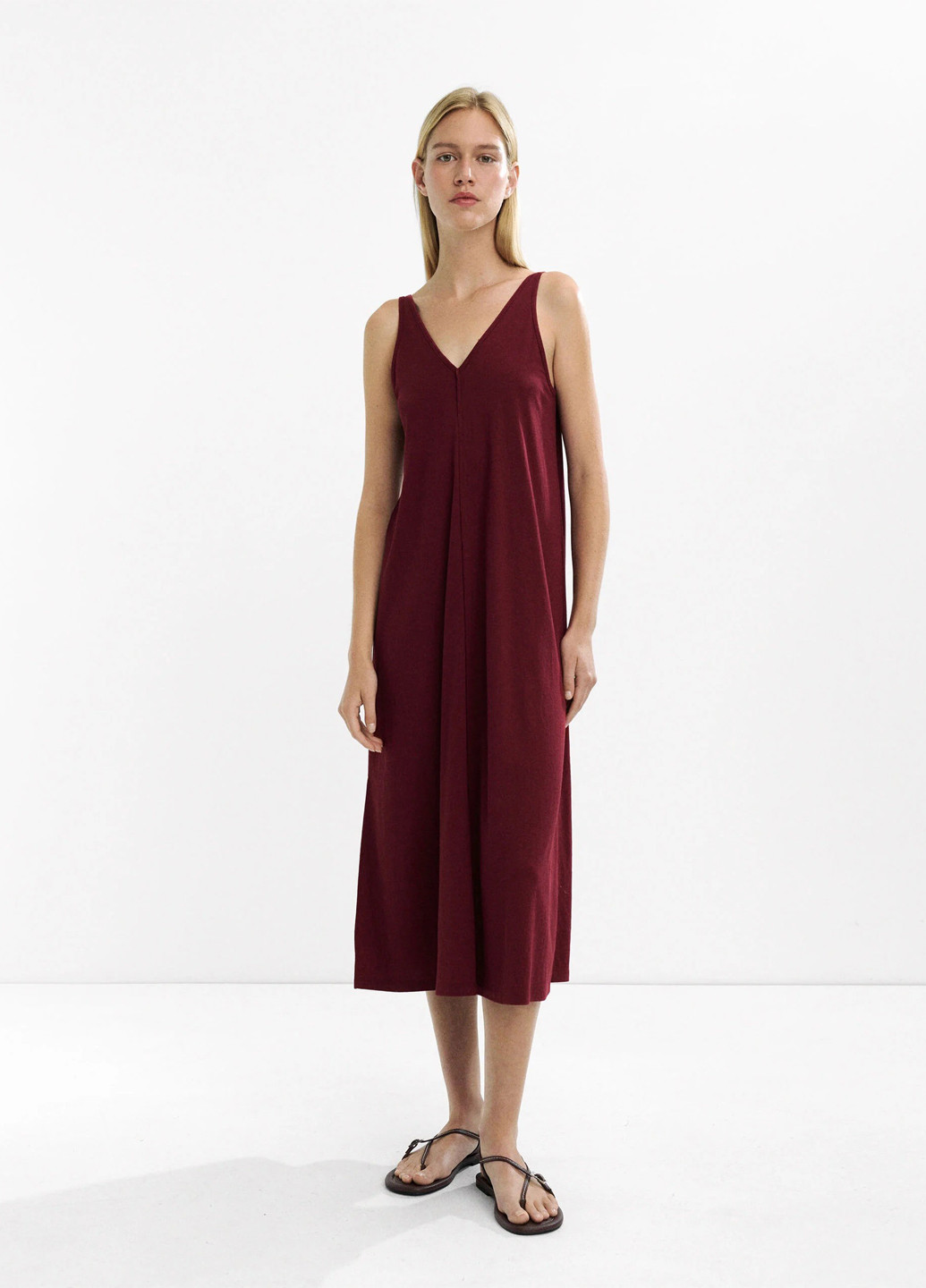 Вишнева кежуал сукня а-силует Parfois однотонна