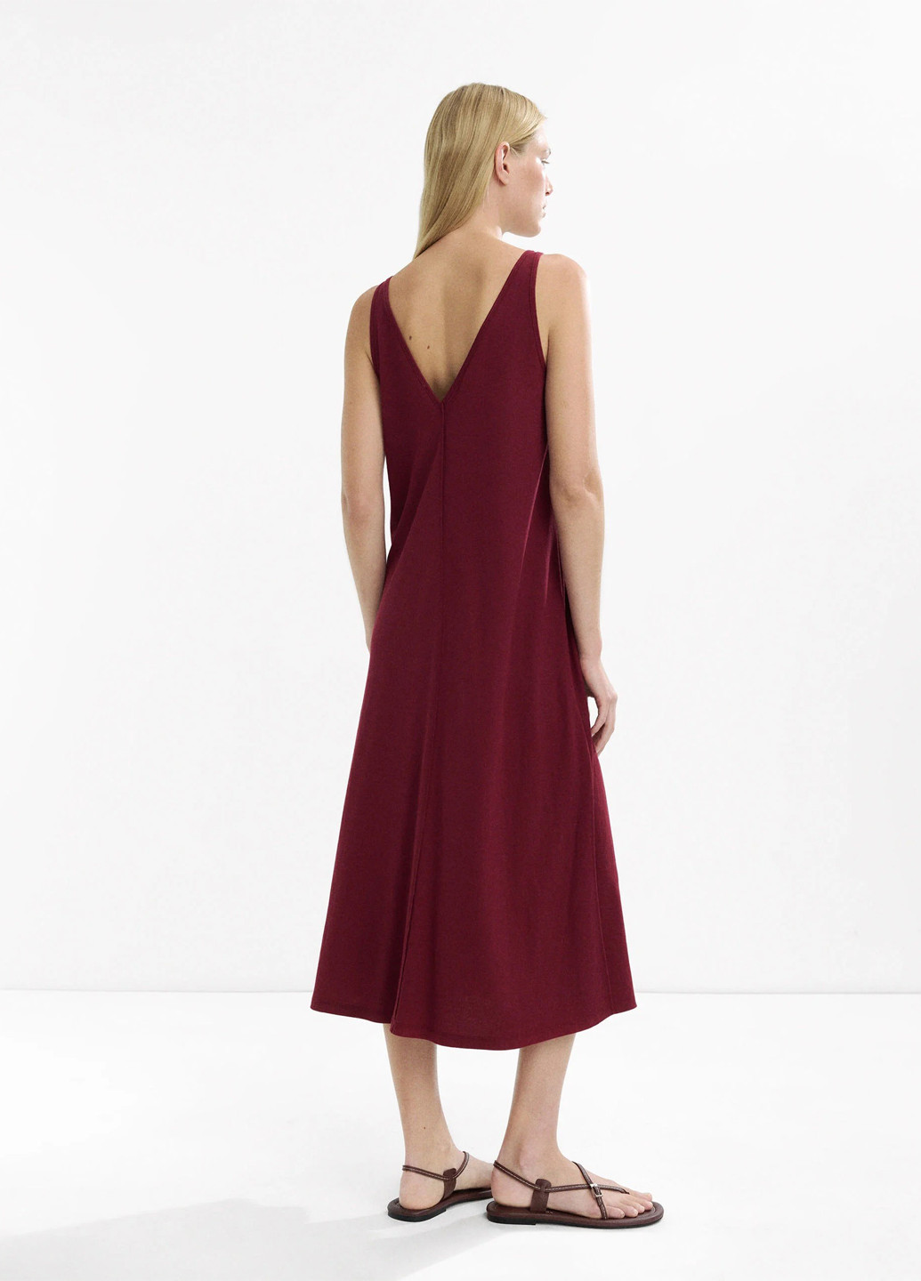 Вишнева кежуал сукня а-силует Parfois однотонна