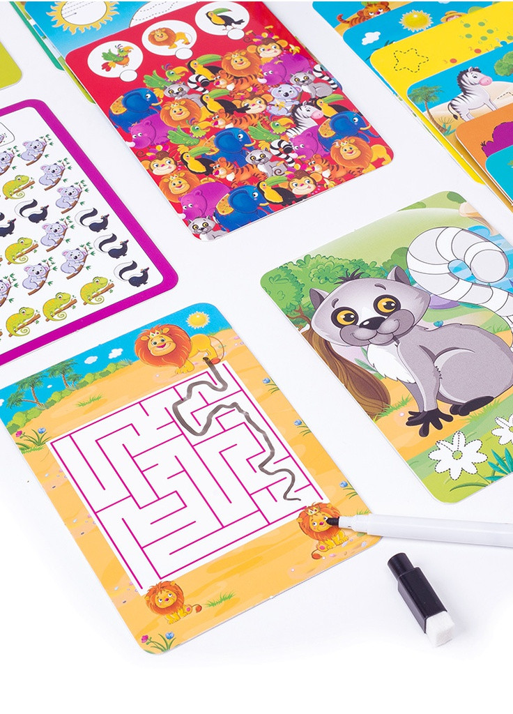 Гра настільна "Пиши та витирай. Зоопарк" VT5010-20 (укр) Vladi toys (255391262)