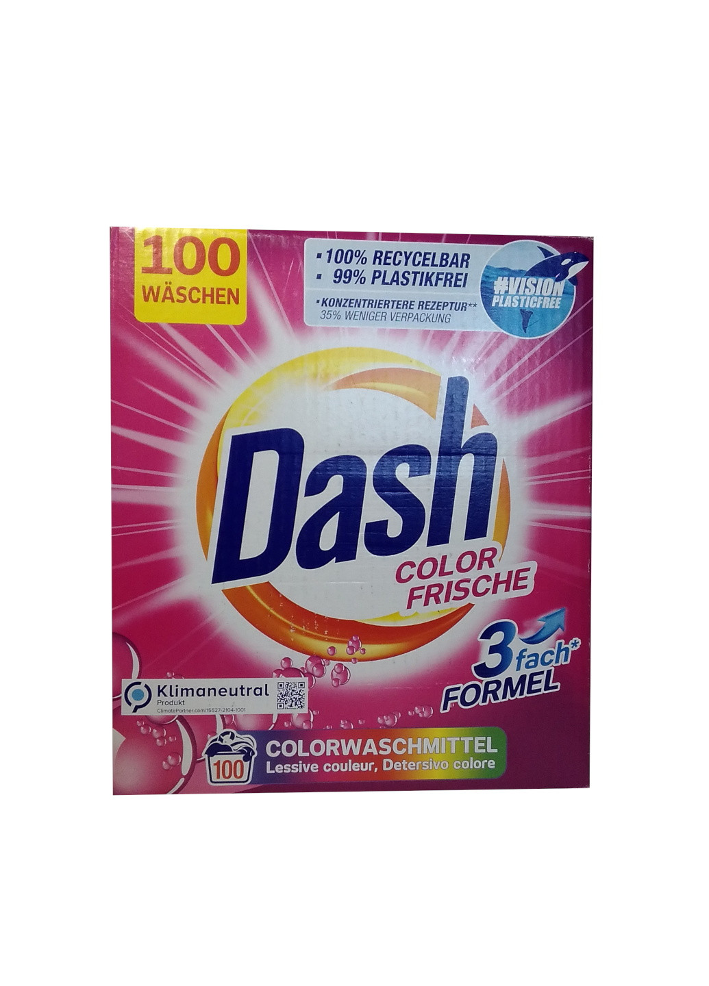 Стиральный порошок для цветных тканей Color Frische 6 кг 100 стирок Dash (254549388)