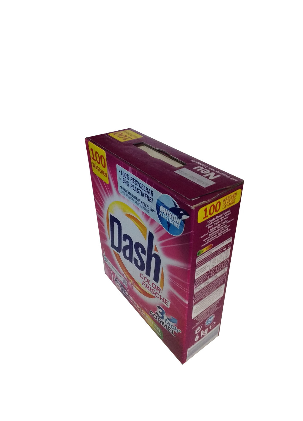 Стиральный порошок для цветных тканей Color Frische 6 кг 100 стирок Dash