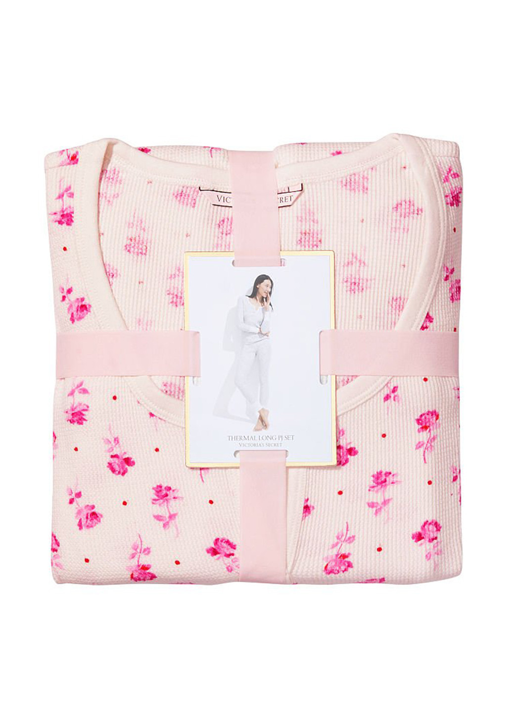 Светло-розовая всесезон пижама (лонгслив, брюки) лонгслив + брюки Victoria's Secret