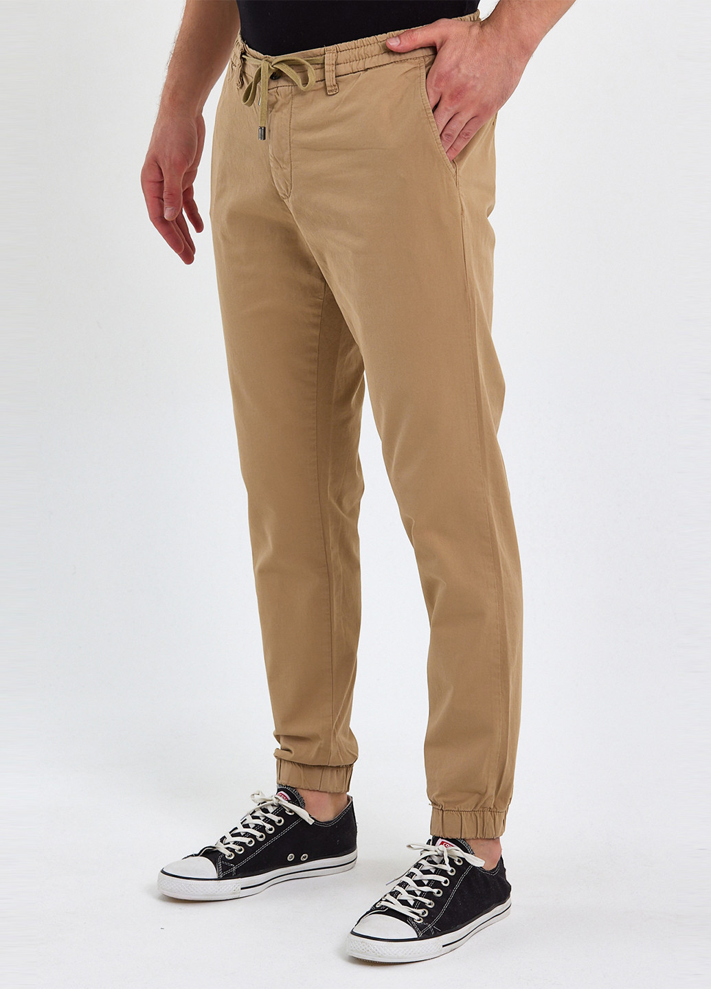 Песочные кэжуал демисезонные зауженные брюки Trend Collection