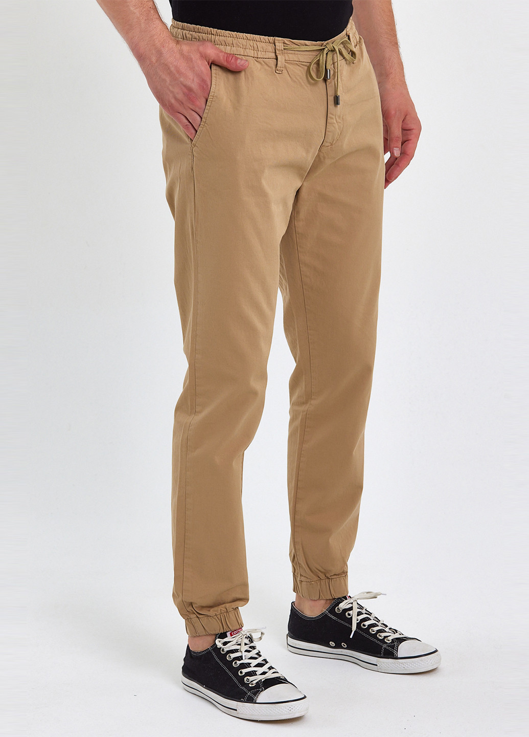 Песочные кэжуал демисезонные зауженные брюки Trend Collection