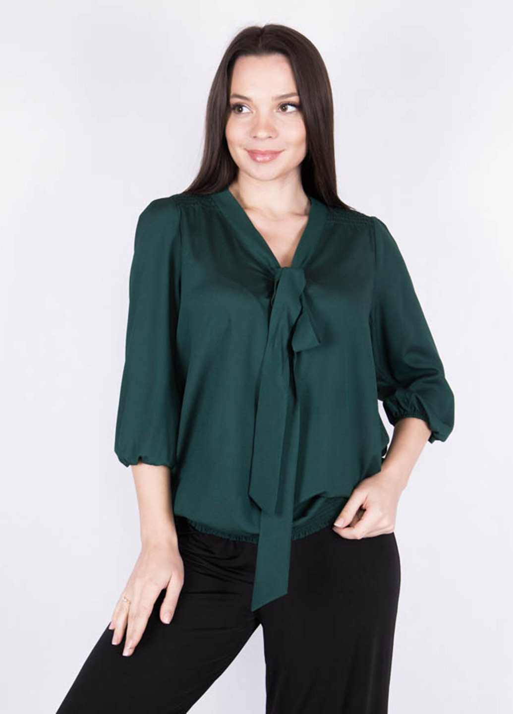 Темно-зеленая демисезонная блуза Time of Style