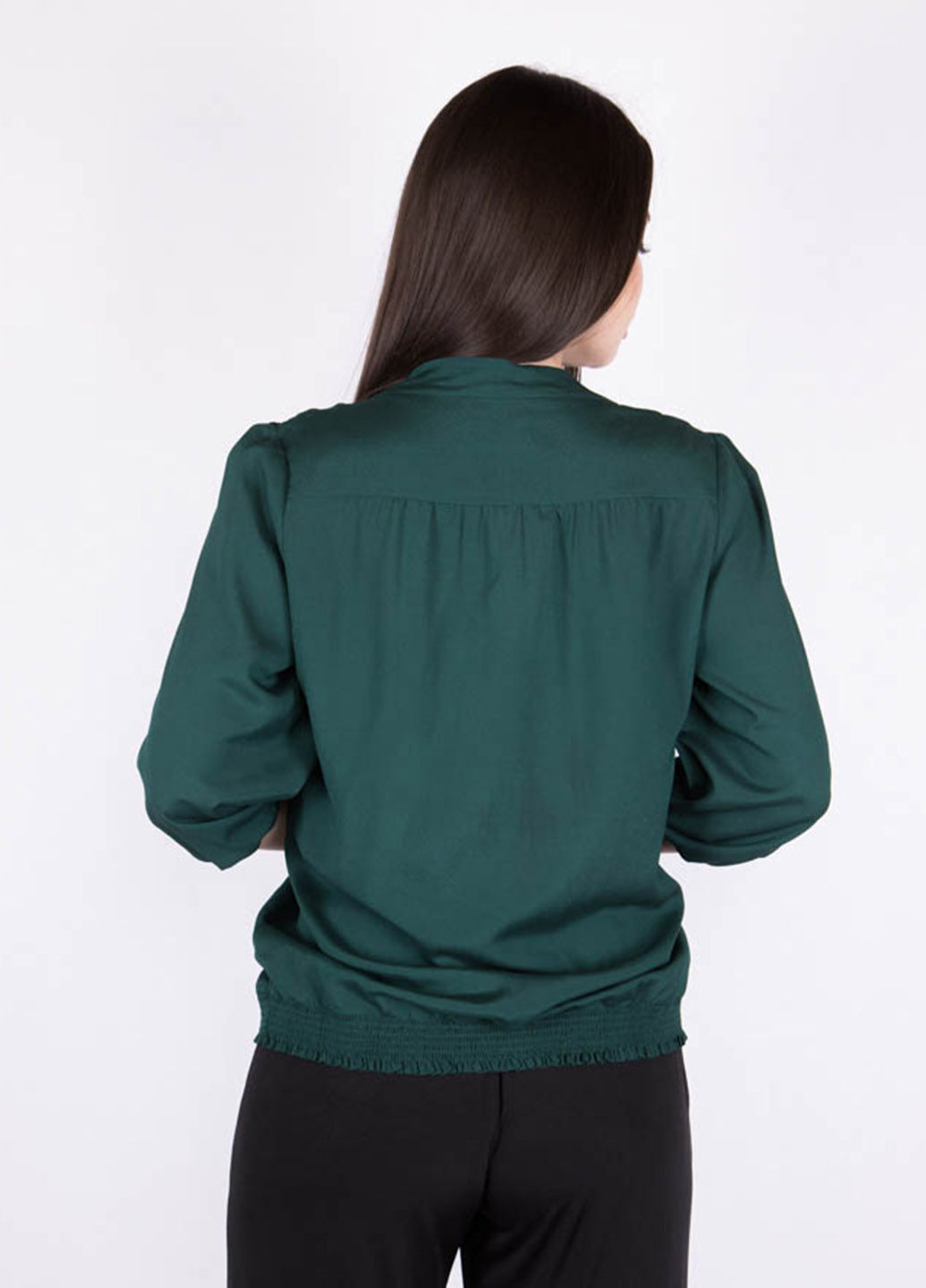 Темно-зелена демісезонна блуза Time of Style