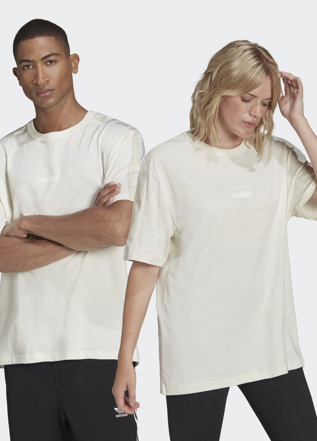 Белая летняя футболка r.y.v. loose fit adidas