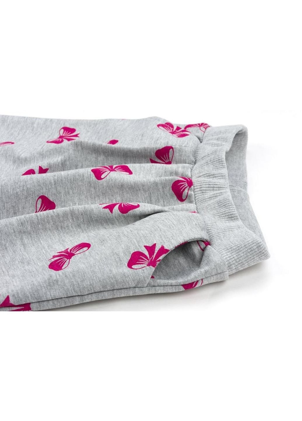 Серый демисезонный костюм десткий с бантиками (10527-74g-gray) Breeze