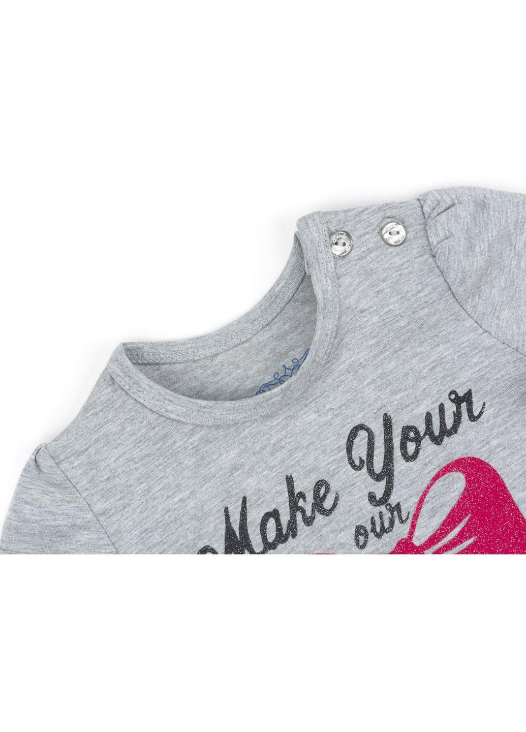 Серый демисезонный костюм десткий с бантиками (10527-74g-gray) Breeze