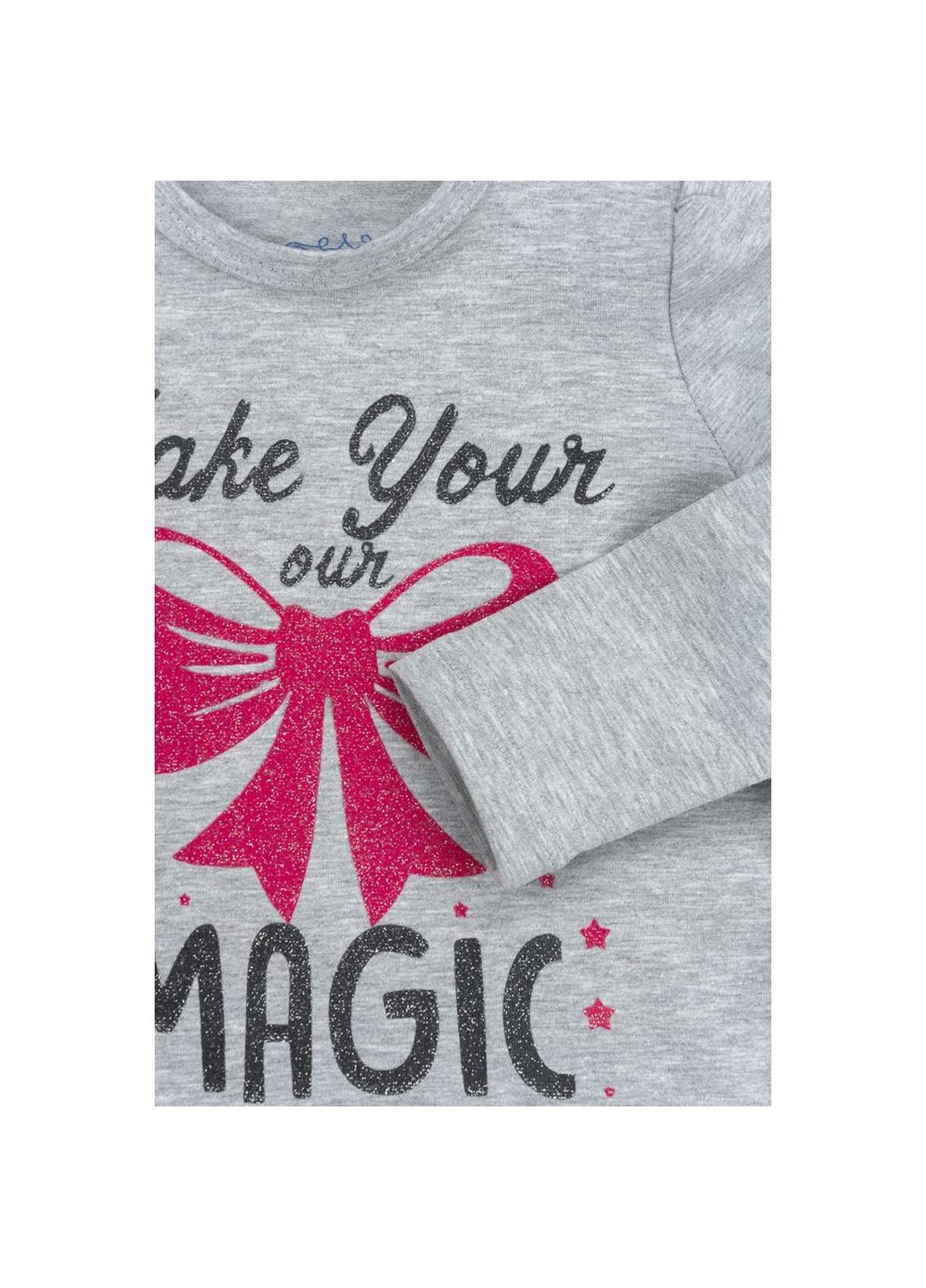 Серый демисезонный костюм десткий с бантиками (10527-74g-gray) Breeze