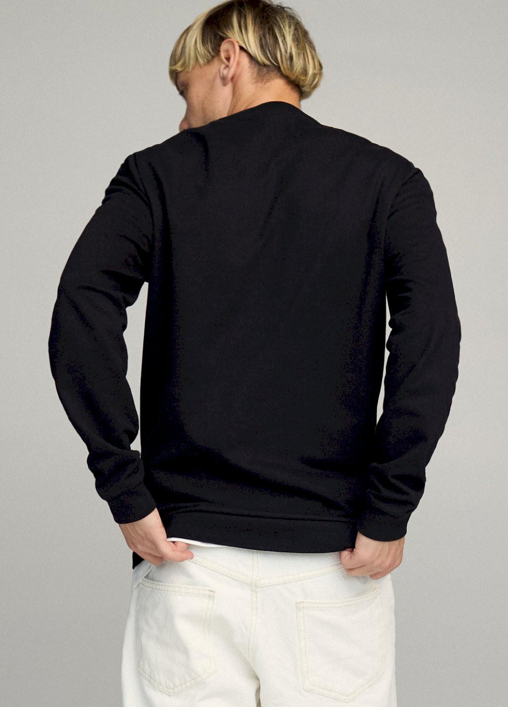 Черный свитшот мужской basic /no flis/ YAPPI рисунок (251424239)