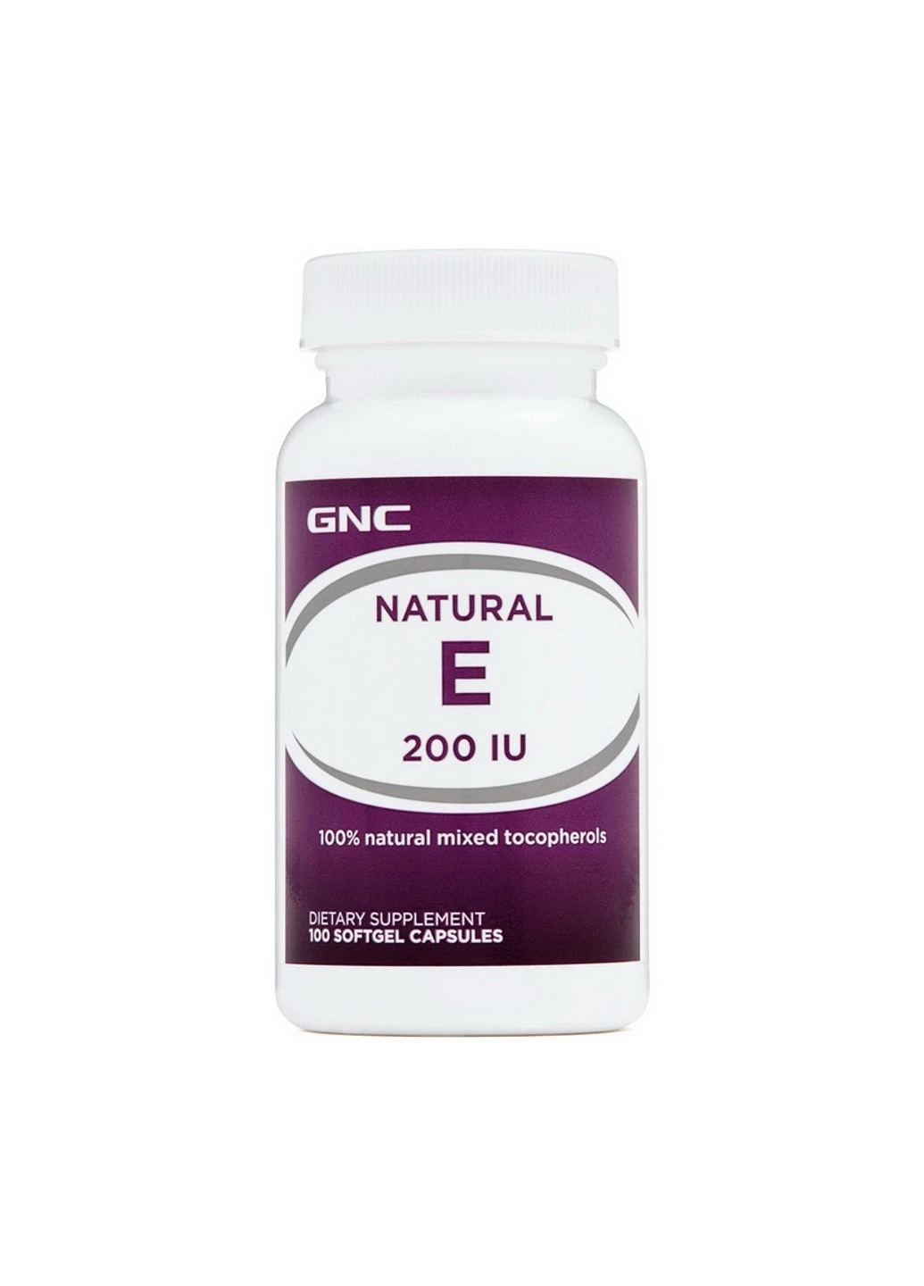 Вітамін Е Natural E -200 100 капсул GNC (255409844)
