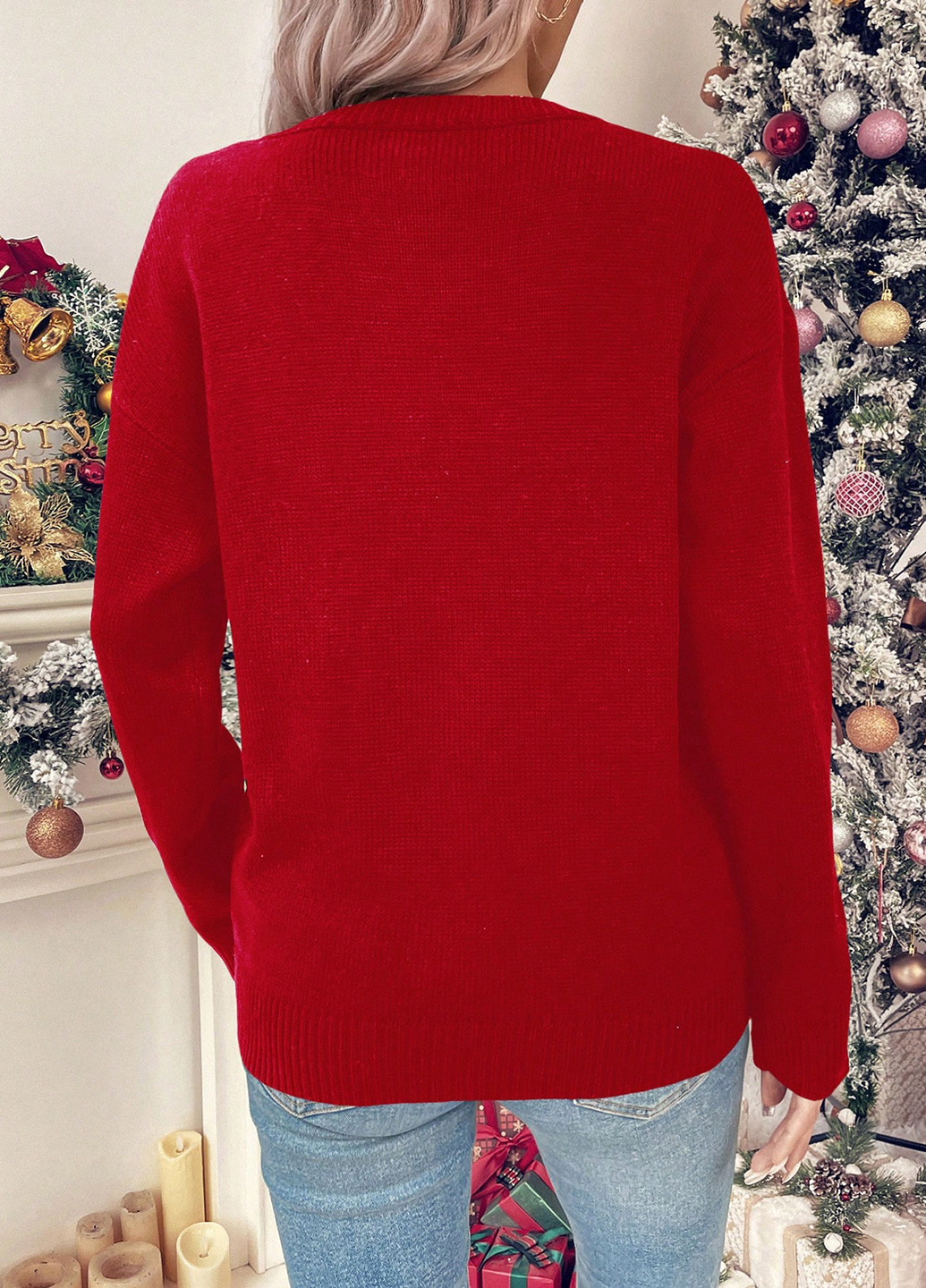 Червоний демісезонний джемпер джемпер SHEIN