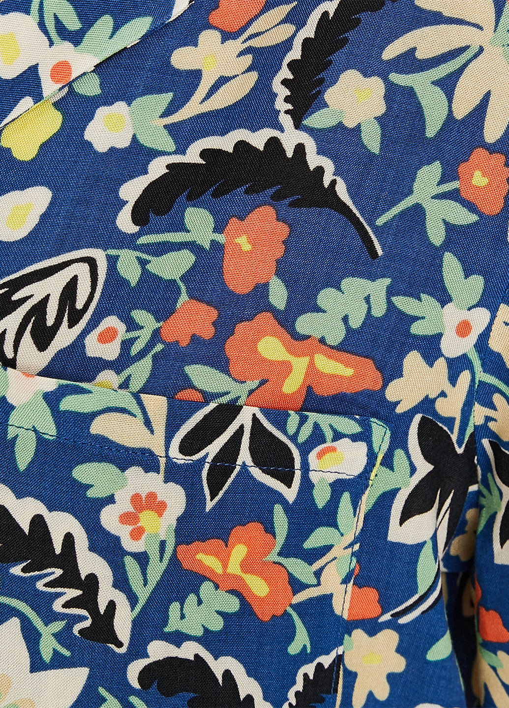 Синяя кэжуал рубашка с цветами KOTON