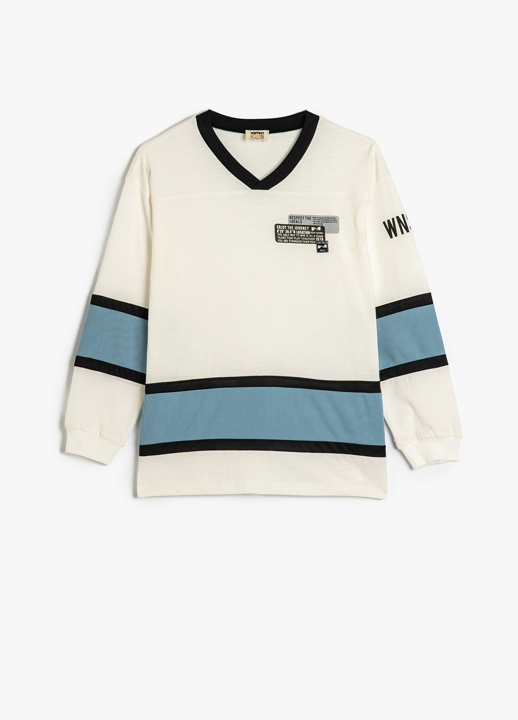 Белый демисезонный кэжуал лонгслив KOTON с рисунком