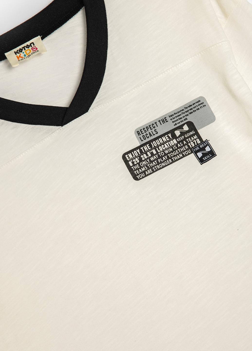 Белый демисезонный кэжуал лонгслив KOTON с рисунком