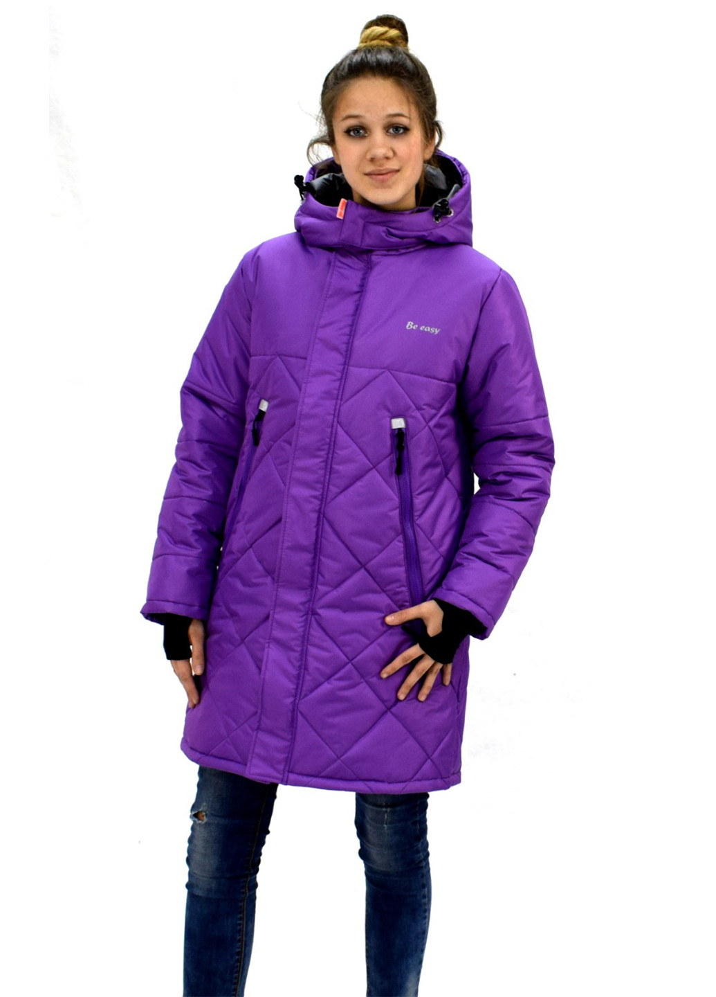 Фіолетове зимнє Зимове пальто з мембранної тканини Be easy