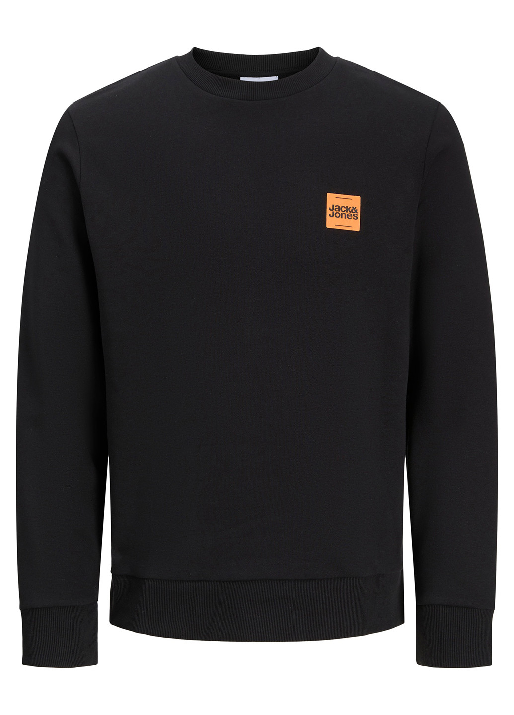 Чорний світшот Jack & Jones логотип без декору (354686445)