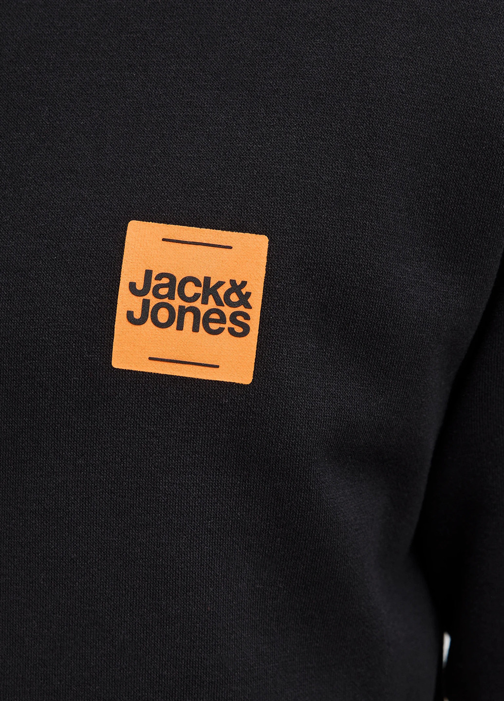Чорний світшот Jack & Jones логотип без декору (354686445)