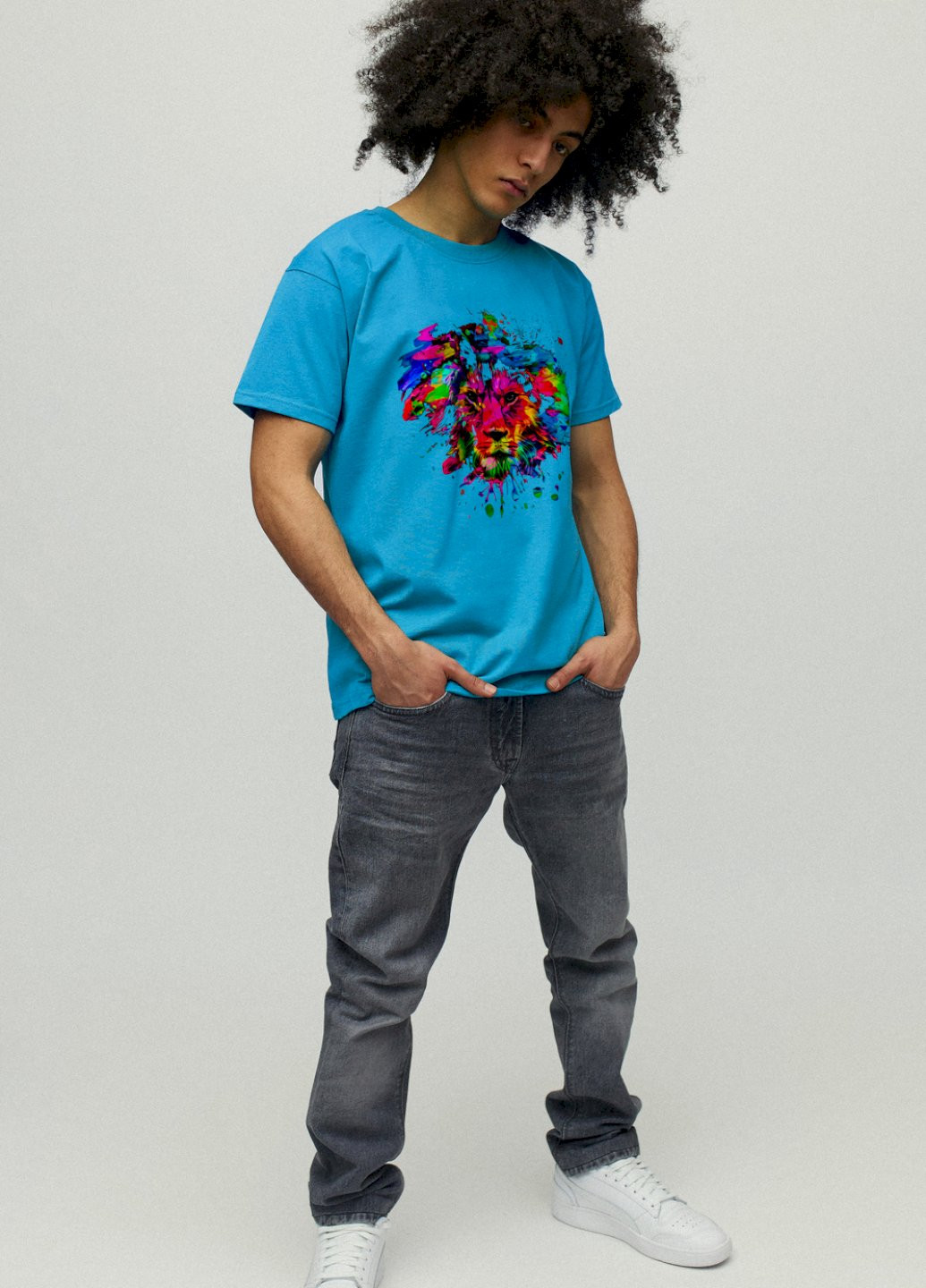 Світло-синя футболка чоловіча YAPPI