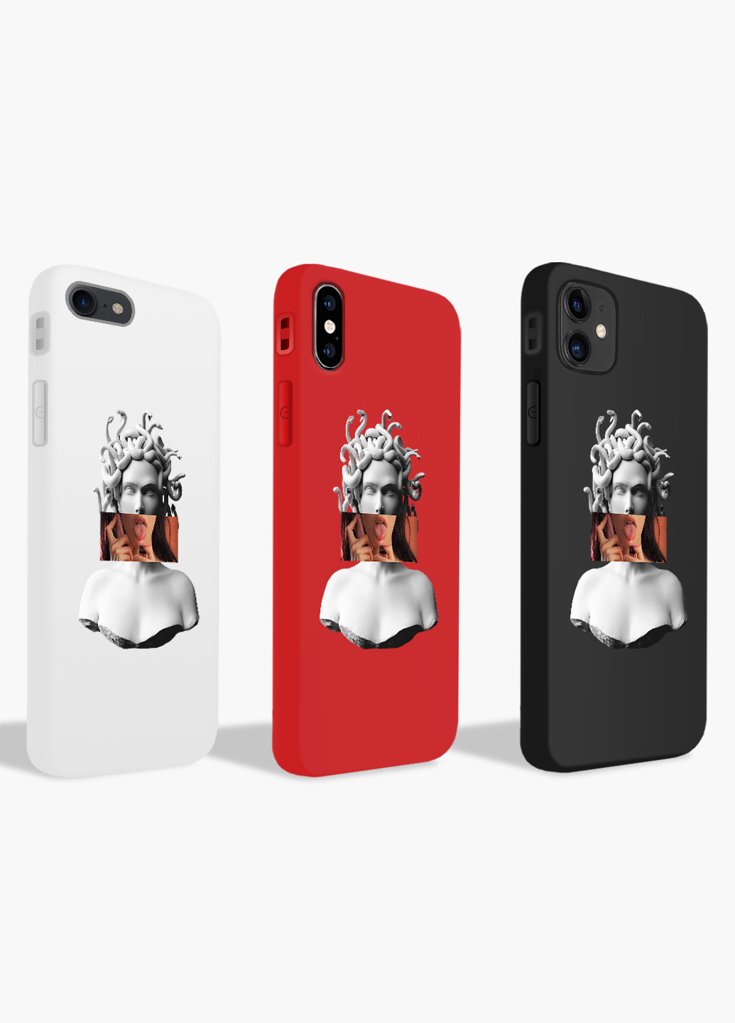 Чохол силіконовий Apple Iphone 8 plus Меган Фокс Ренесанс Медуза Горгона (Megan Fox) Білий (6154-1203) MobiPrint (219333620)